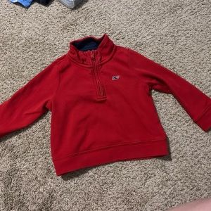 2T longsleeved quarter zip red vineyards vine sweatshirt